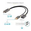 StarTech.com 30 cm HDMI į DisplayPort adapterio kabelis, aktyvus 4K 60Hz HDMI 2.0 į DP 1.2 keitiklis, HDR, maitinamas per USB magistralę, HDMI šaltinis į DisplayPort monitorių nešiojamiesiems / stacionariems kompiuteriams
