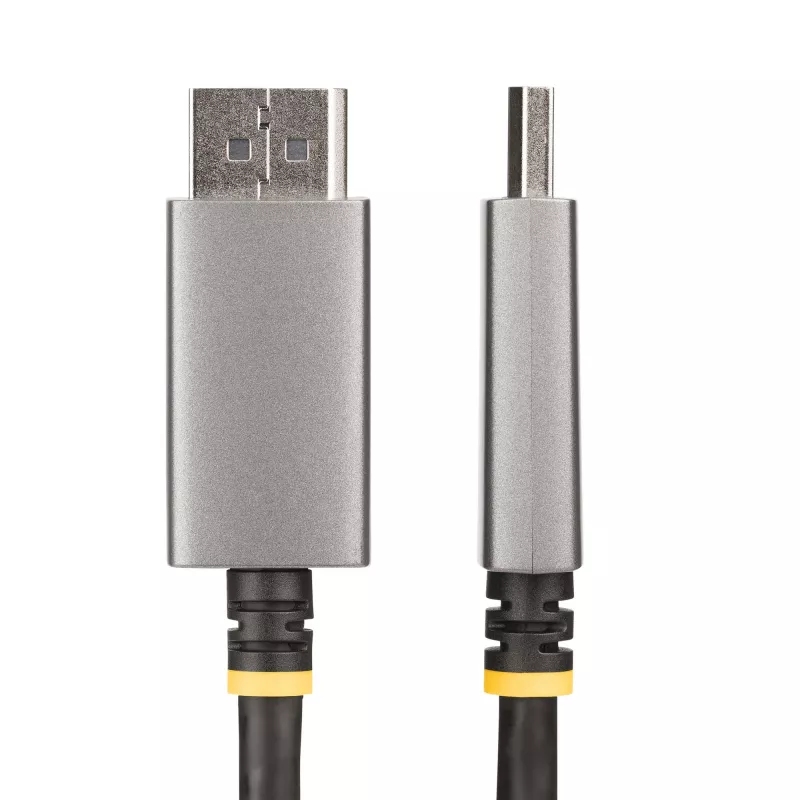 StarTech.com 6 pėdų (2 m) DisplayPort į HDMI adapterio kabelis, 8K 60Hz, 4K 144Hz, HDR10, DP 1.4 į HDMI 2.1 aktyvus vaizdo keitiklis, DisplayPort staliniam kompiuteriui į HDMI monitorių, M/M - DisplayPort į HDMI laidas