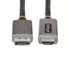 StarTech.com 6 pėdų (2 m) DisplayPort į HDMI adapterio kabelis, 8K 60Hz, 4K 144Hz, HDR10, DP 1.4 į HDMI 2.1 aktyvus vaizdo keitiklis, DisplayPort staliniam kompiuteriui į HDMI monitorių, M/M - DisplayPort į HDMI laidas