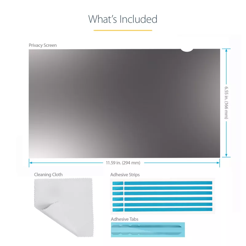 StarTech.com 13.3in nešiojamojo kompiuterio privatumo ekranas - anti-glare privatumo filtras plačiaekraniams (16:9) ekranams - nešiojamojo kompiuterio monitoriaus ekrano apsauga su 51% mėlynos šviesos mažinimu - abipusis matinis/blizgus paviršius