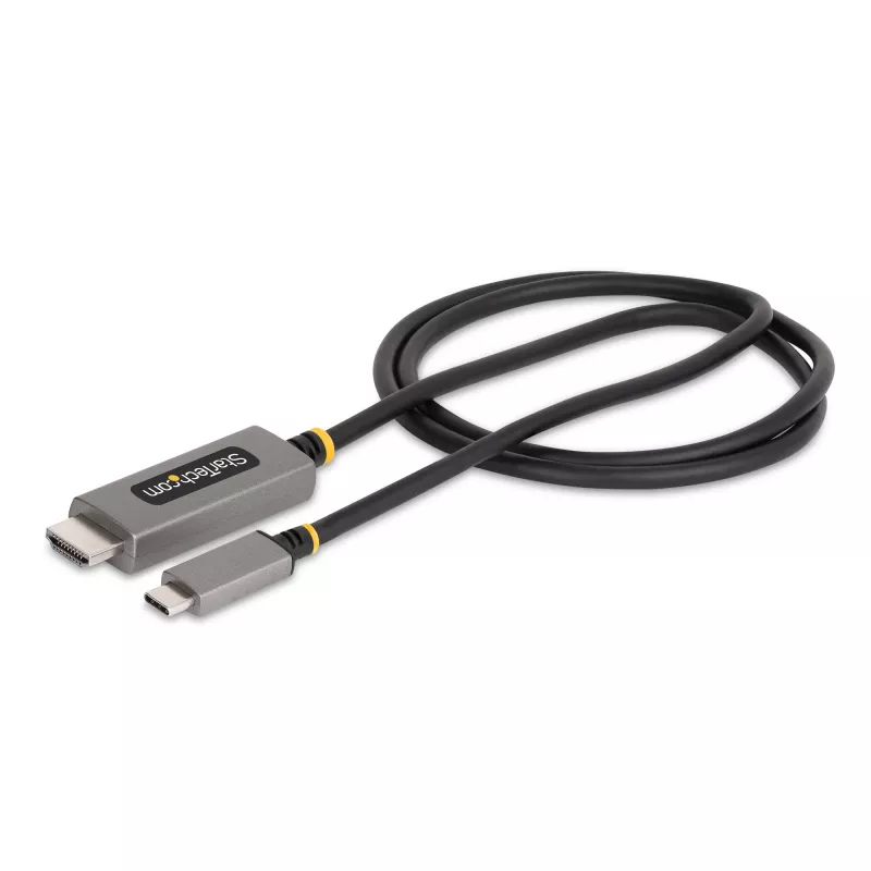 StarTech.com 3 pėdų (1 m) USB-C į HDMI adapterio kabelis, 8K 60 Hz, 4K 144 Hz, HDR10, USB Type-C į HDMI 2.1 vaizdo keitiklio kabelis, suderinamas su USB-C DP Alt Mode/USB4/Thunderbolt 3/4 – USB-C nešiojamasis kompiuteris prie HDMI monitoriaus