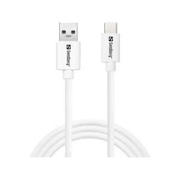 Sandberg USB-C 3.1 USB-A 3.0 1M, 1 m, USB A, USB C, USB 3.2 Gen 1 (3.1 Gen 1), kištukas/kištukas, balta