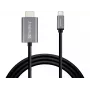 Sandberg USB-C į HDMI kabelis 2 m, 2 m, USB Type-C, HDMI, vyriškas, vyriškas, tiesus