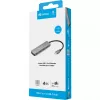 Sandberg USB-C į 4 USB-C šakotuvas, USB 3.2 Gen 1 (3.1 Gen 1) Type-C, USB 3.2 Gen 1 (3.1 Gen 1) Type-C, 10000 Mbit/s, Pilka, Aliuminis, 0,15 m