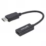 Manhattan DisplayPort 1.1 į HDMI adapterio kabelis, 1080p@60Hz, kištukas į lizdą, juoda, kabelis 15 cm, DP su skląsčiu, nebidirekcinis, trejų metų garantija, atitinka DP2HDMI