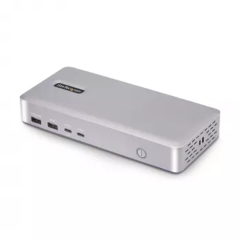 „StarTech.com“ dviejų monitorių USB4 prijungimo stotelė, dviguba 4K 120 Hz arba viena 8K 60 Hz HDMI, 100 W nešiojamojo kompiuterio įkrovimas, 2,5 GbE, USB-C kelių monitorių dokas, be tvarkyklių