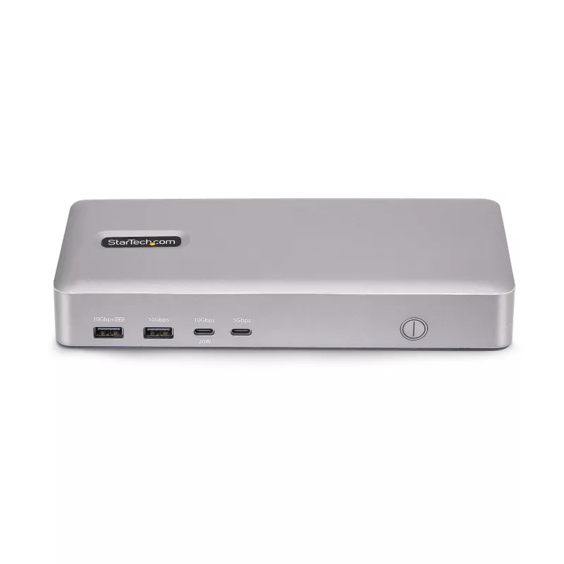 „StarTech.com“ dviejų monitorių USB4 prijungimo stotelė, dviguba 4K 120 Hz arba viena 8K 60 Hz HDMI, 100 W nešiojamojo kompiuterio įkrovimas, 2,5 GbE, USB-C kelių monitorių dokas, be tvarkyklių