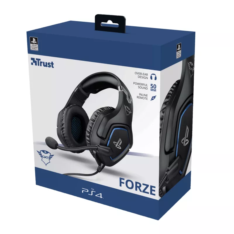 Trust GXT 488 Forze PS4 ausinės laidinės ant galvos juostos žaidimams juodos