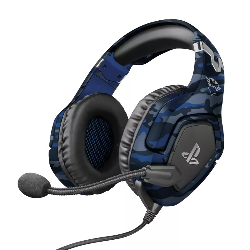 Trust GXT 488 Forze PS4 ausinės laidinės ant galvos juostos žaidimams juodos, mėlynos