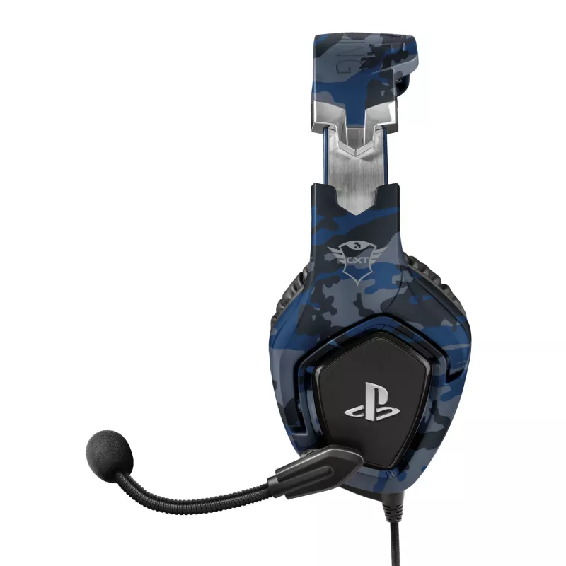Trust GXT 488 Forze PS4 ausinės laidinės ant galvos juostos žaidimams juodos, mėlynos