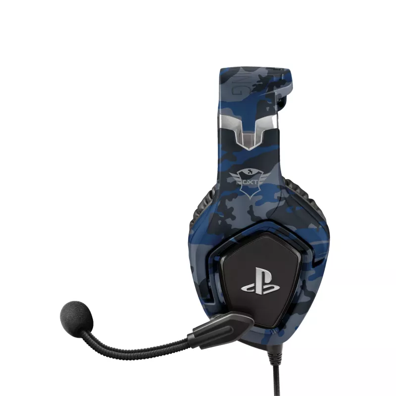 Trust GXT 488 Forze PS4 ausinės laidinės ant galvos juostos žaidimams juodos, mėlynos