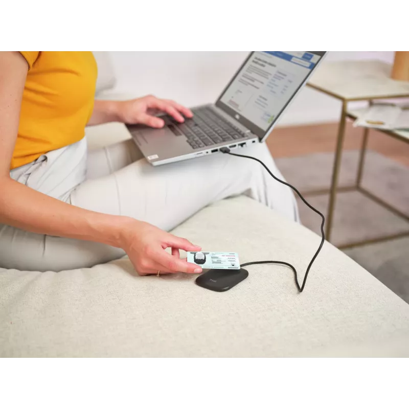 Trust Ceto išmaniųjų kortelių skaitytuvas Vidaus USB USB 2.0 Juoda