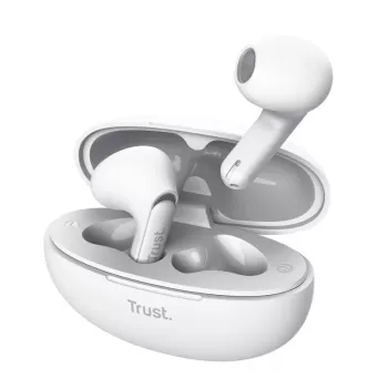 Trust Yavi ausinės True Wireless Stereo (TWS) į ausis įdedamos skambučiams/muzikai USB Type-C Bluetooth balta