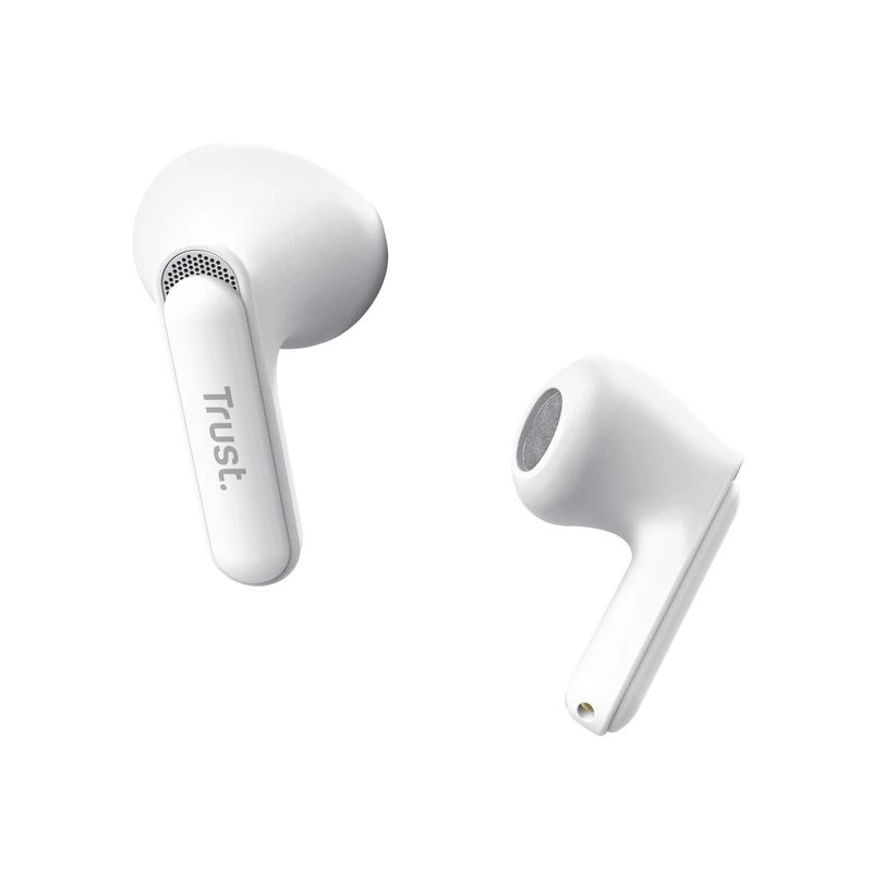 Trust Yavi ausinės True Wireless Stereo (TWS) į ausis įdedamos skambučiams/muzikai USB Type-C Bluetooth balta