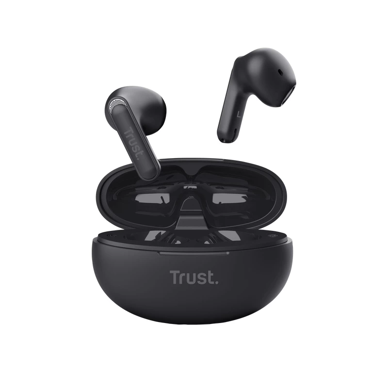 Trust Yavi ausinės True Wireless Stereo (TWS) Į ausis įdedamos Skambučiams / muzikai USB Type-C Bluetooth Juoda