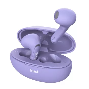 Trust Yavi ausinės True Wireless Stereo (TWS) į ausis įdedamos skambučiams / muzikai USB Type-C Bluetooth violetinės