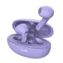 Trust Yavi ausinės True Wireless Stereo (TWS) į ausis įdedamos skambučiams / muzikai USB Type-C Bluetooth violetinės
