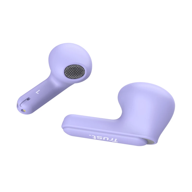 Trust Yavi ausinės True Wireless Stereo (TWS) į ausis įdedamos skambučiams / muzikai USB Type-C Bluetooth violetinės