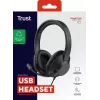 Trust Ayda Max USB ausinės laidinės ant galvos Biuro / skambučių centro USB Type-C / USB Type-A juodos