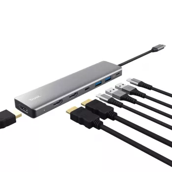 Trust 25661 sąsajos šakotuvas USB Type-C aliuminio