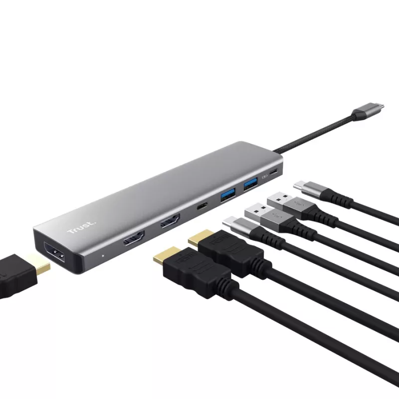 Trust 25661 sąsajos šakotuvas USB Type-C aliuminio