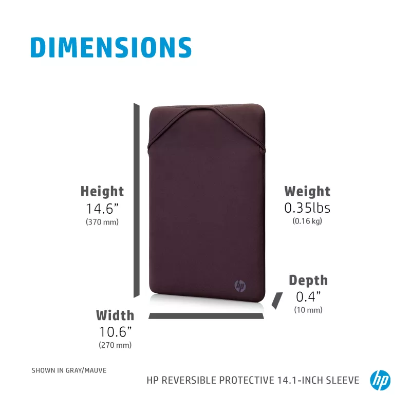 HP reversinis apsauginis 14,1 colio movos spalvos nešiojamojo kompiuterio įdėklas, Sleeve case, 160 g