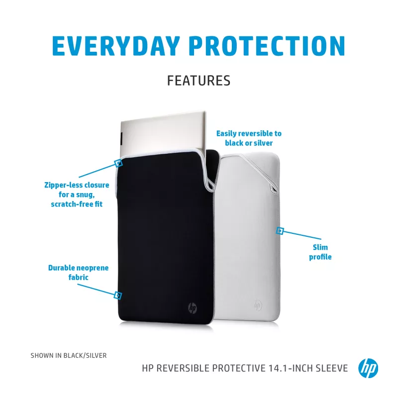 HP reversinis apsauginis 14,1 colio movos spalvos nešiojamojo kompiuterio įdėklas, Sleeve case, 160 g