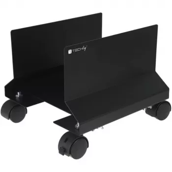 Techly CPU plieninis laikiklis su ratukais, juodas ICA-CS 34, juodas, PC, daugiafunkcis vežimėlis, 25 kg, 195 mm, 240 mm