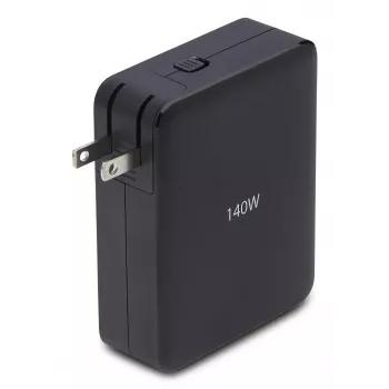 StarTech.com 140W USB-C sieninis įkroviklis, 3x USB-C/1x USB-A, PD 3.1 tarptautinis GaN maitinimo adapteris, skirtas MacBook / Dell XPS / Inspiron
