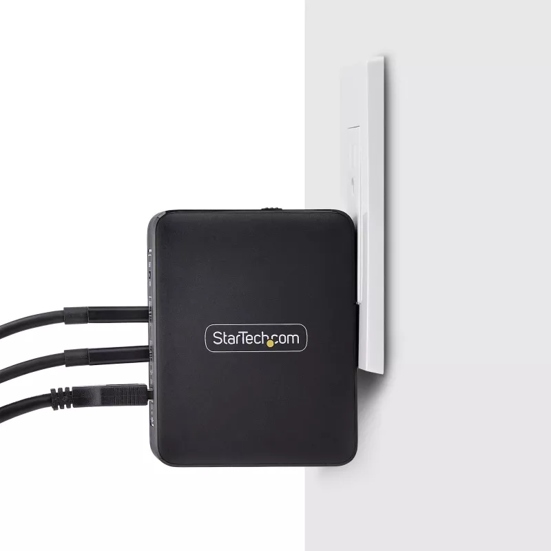 StarTech.com 140W USB-C sieninis įkroviklis, 3x USB-C/1x USB-A, PD 3.1 tarptautinis GaN maitinimo adapteris, skirtas MacBook / Dell XPS / Inspiron
