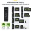 StarTech.com 140W USB-C sieninis įkroviklis, 3x USB-C/1x USB-A, PD 3.1 tarptautinis GaN maitinimo adapteris, skirtas MacBook / Dell XPS / Inspiron