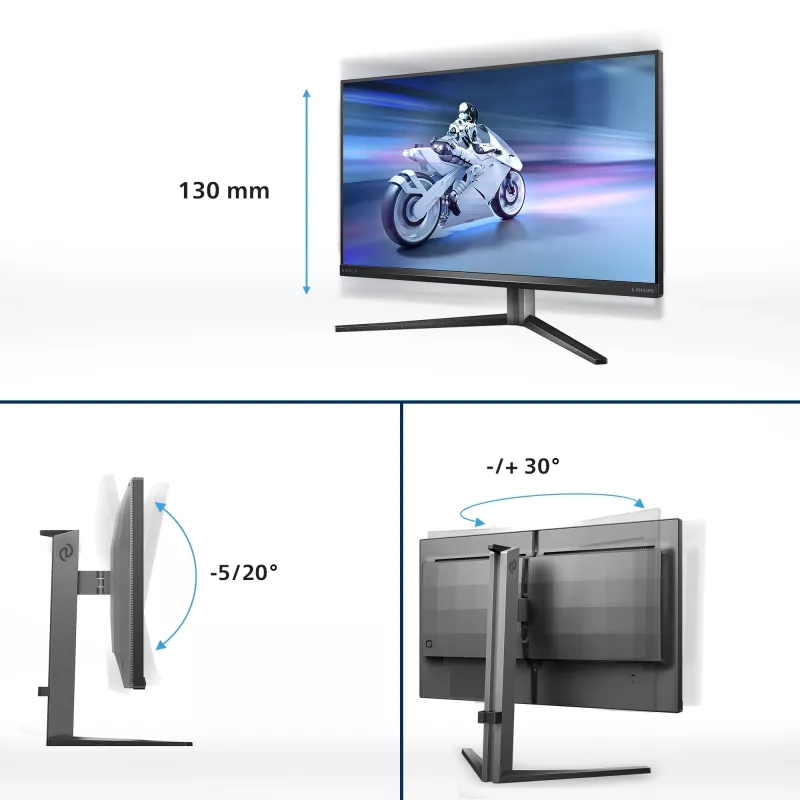 Philips Evnia 32M2N6800M/00 kompiuterio monitorius 80 cm (31,5 colio) 3840 x 2160 pikselių 4K Ultra HD LCD pilkas