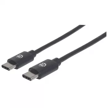 Manhattan USB-C į USB-C kabelis, 3 m, kištukas–kištukas, juodas, 480 Mbps (USB 2.0), Hi-Speed USB, garantija visam eksploatavimo laikui, atitinka USB2CC3M