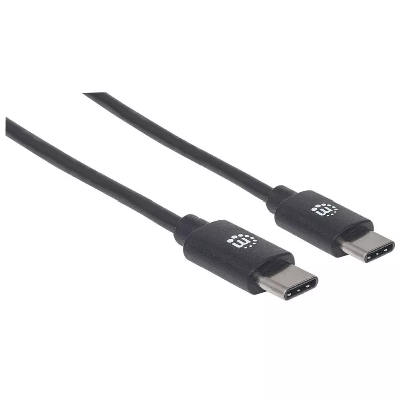 Manhattan USB-C į USB-C kabelis, 3 m, kištukas–kištukas, juodas, 480 Mbps (USB 2.0), Hi-Speed USB, garantija visam eksploatavimo laikui, atitinka USB2CC3M