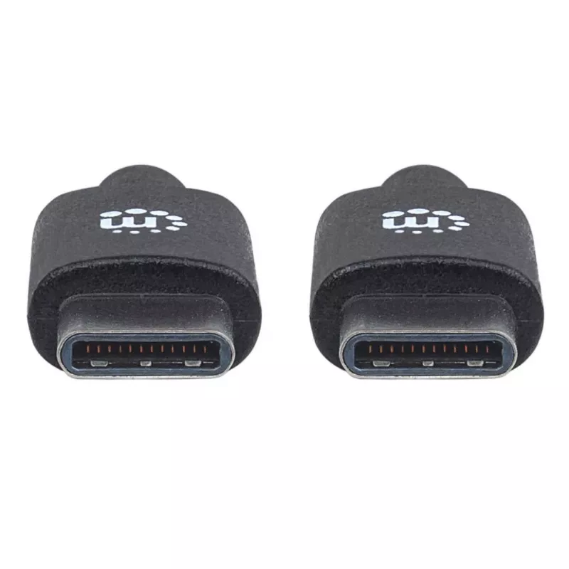 Manhattan USB-C į USB-C kabelis, 3 m, kištukas–kištukas, juodas, 480 Mbps (USB 2.0), Hi-Speed USB, garantija visam eksploatavimo laikui, atitinka USB2CC3M