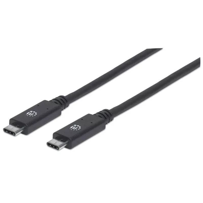 USB-C laidas Manhattan USB31C5C1M 1m, kištukas-kištukas, juodas
