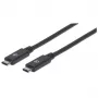 USB-C laidas Manhattan USB31C5C1M 1m, kištukas-kištukas, juodas