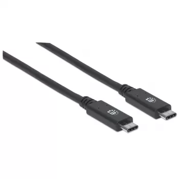 USB-C laidas Manhattan USB31C5C1M 1m, kištukas-kištukas, juodas