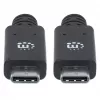 USB-C laidas Manhattan USB31C5C1M 1m, kištukas-kištukas, juodas