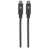USB-C laidas Manhattan USB31C5C1M 1m, kištukas-kištukas, juodas