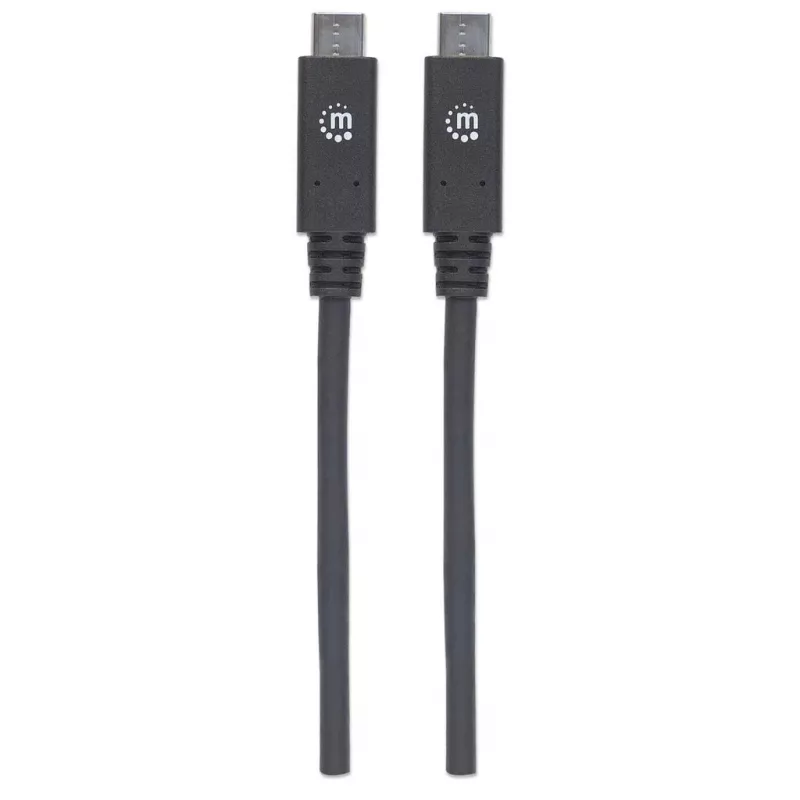 USB-C laidas Manhattan USB31C5C1M 1m, kištukas-kištukas, juodas