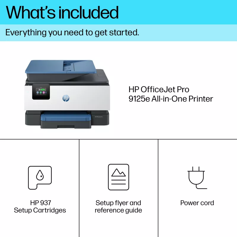 HP OfficeJet Pro 9125e belaidis daugiafunkcis spalvotas spausdintuvas, Instant Ink; dvipusis spausdinimas