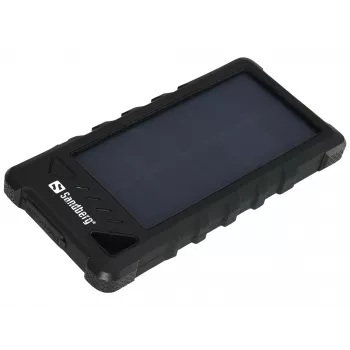 „Sandberg Outdoor Solar Powerbank 16000“, 16000 mAh, ličio jonų (Li-Ion), juoda