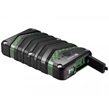 Sandberg Survivor Powerbank 20000, 20000 mAh, ličio jonų (Li-Ion), juoda, žalia