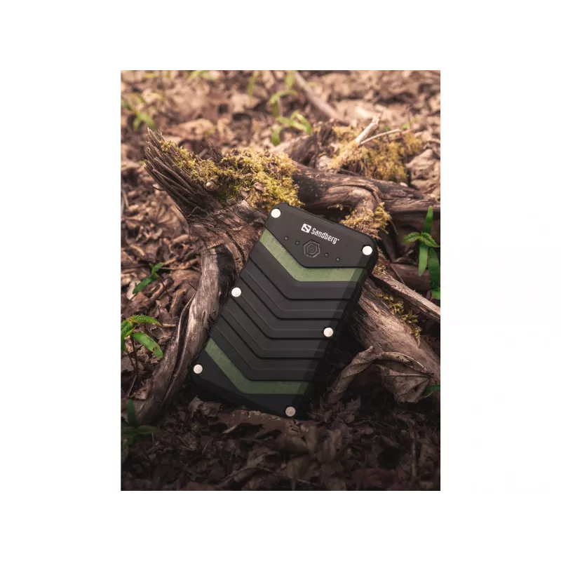Sandberg Survivor Powerbank 20000, 20000 mAh, ličio jonų (Li-Ion), juoda, žalia