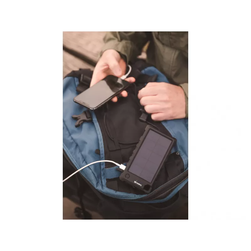 Sandberg Outdoor Solar Powerbank 10000, 10000 mAh, juoda