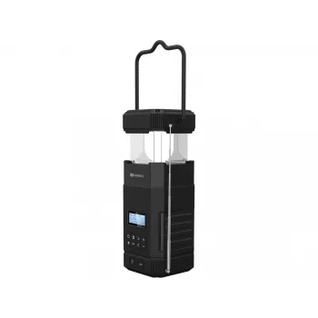 Sandberg Survivor Lantern All-in1 10000, maitinamas baterijomis stovyklavimo žibintuvėlis, juoda, IPX5, LED, USB C, baterija