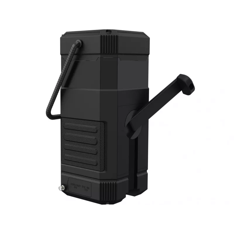Sandberg Survivor Lantern All-in1 10000, maitinamas baterijomis stovyklavimo žibintuvėlis, juoda, IPX5, LED, USB C, baterija