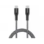 Sandberg Survivor USB-C laidas 1M 100W, 1 m, USB C, USB C, USB 2.0, juoda, pilka