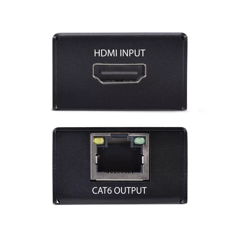 StarTech.com HDMI ilgintuvas per CAT5e/CAT6, 4K 60Hz, iki 60 m, siųstuvo ir imtuvo rinkinys, maitinimas per kabelį, kompaktiška forma